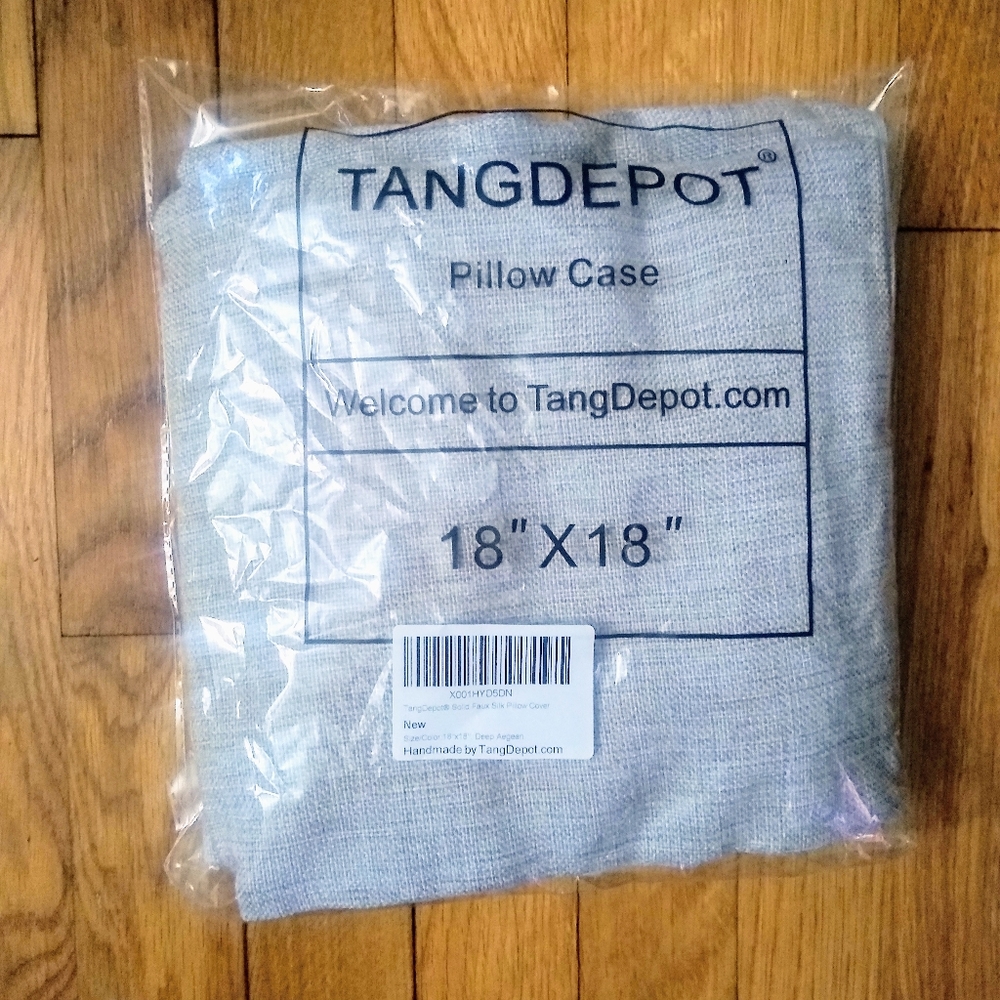 New in packaging 2 light gray pillow covers
